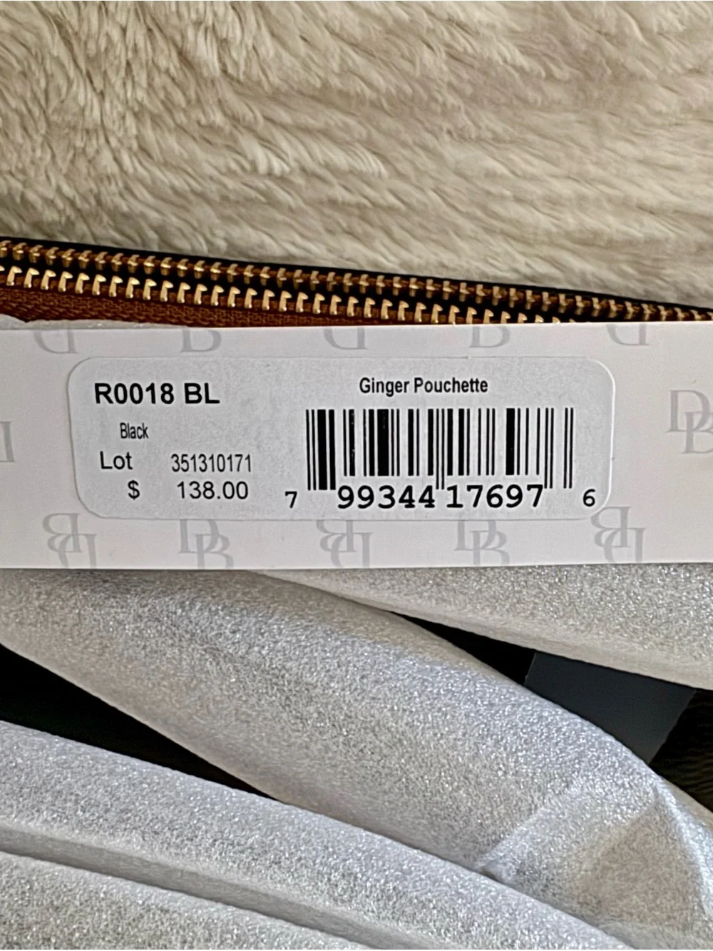 Dooney & Bourke Black Pebble Leather Crossbody with Brown Trim- NWT - Picture 3 of 4